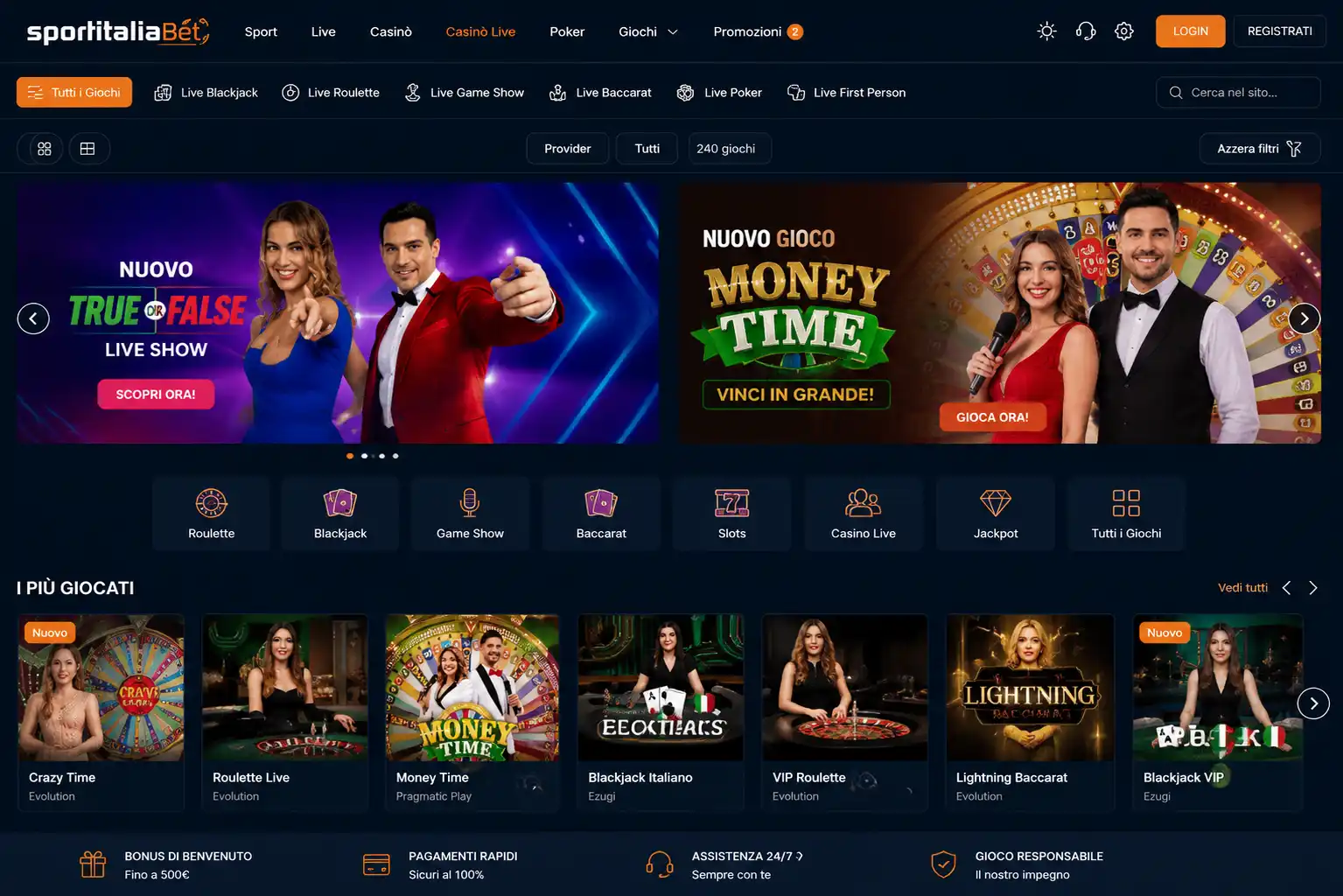 Sportitaliabet Casino